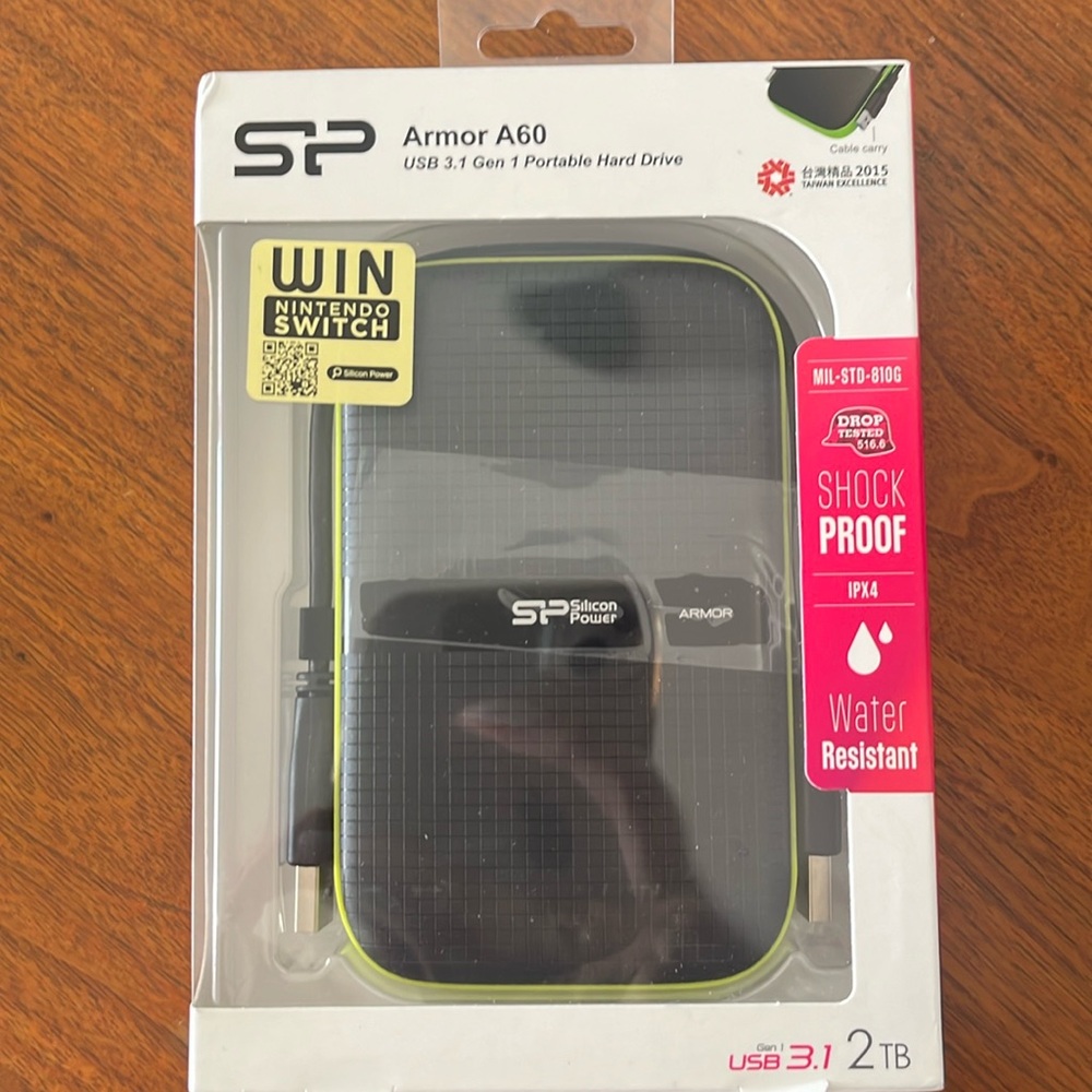 SP Armor A60 USB 3.1 Gen 1 Portable Hard Drive 2TB